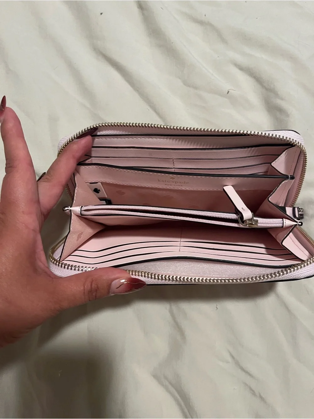 kate spade Pink and Black Champagne Bottle Print Tote